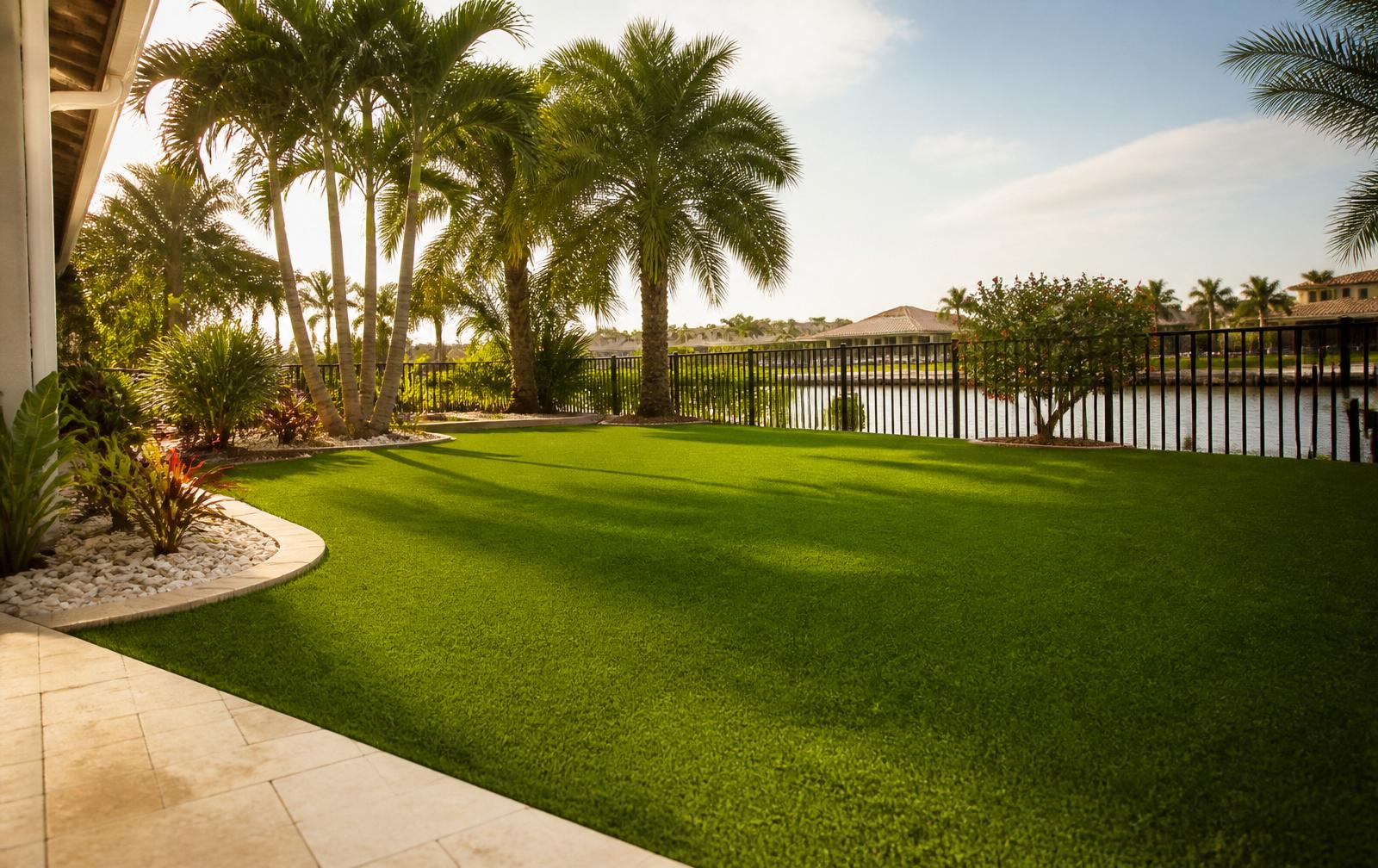 After: premium artificial turf